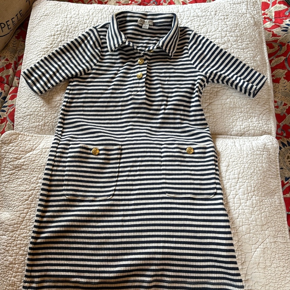 Size 8 crew cuts (jcrew) polo dress with stretch